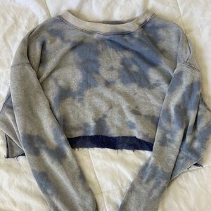 Tye dye cropped sweatshirt